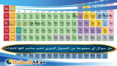 أي مجموعة من الجدول الدوري تضم عناصر كلها لافلزات