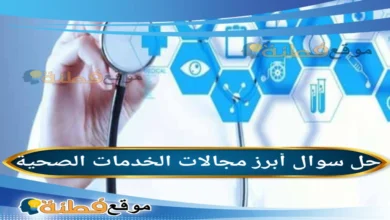 أبرز مجالات الخدمات الصحية