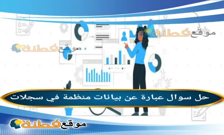 عبارة عن بيانات منظمة في سجلات