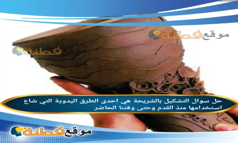 التشكيل بالشريحة هي احدى الطرق اليدوية التي شاع استخدامها منذ القدم وحتى وقتنا الحاضر