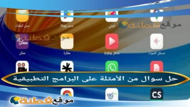 من الأمثلة على البرامج التطبيقية