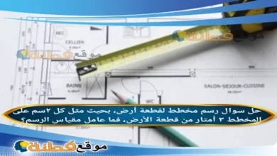 رسم مخطط لقطعة أرض، بحيث مثل كل ٢سم على المخطط ٣ أمتار من قطعة الأرض، فما عامل مقياس الرسم؟