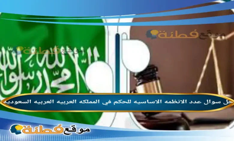 عددي الانظمه الاساسيه للحكم في المملكه العربيه العربيه السعوديه