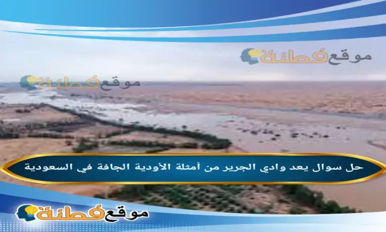 يعد وادي الجرير من أمثلة الأودية الجافة في السعودية