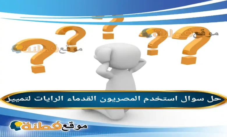 استخدم المصريون القدماء الرايات لتمييز
