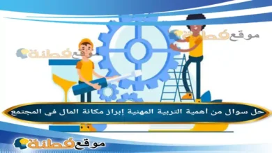 من أهمية التربية المهنية إبراز مكانة المال في المجتمع