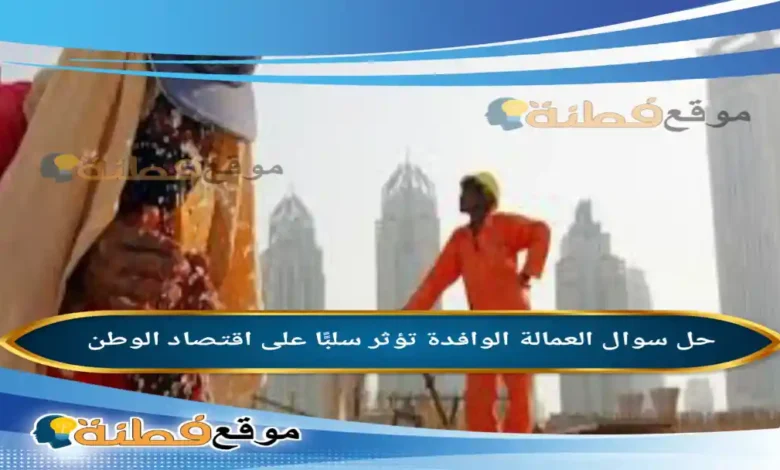 العمالة الوافدة تؤثر سلبًًا على اقتصاد الوطن.