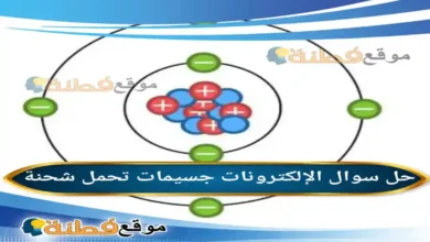 الإلكترونات جسيمات تحمل شحنة