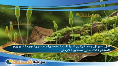 يعد تركيز النباتات الخضراء مشيرا جيدا لتوزيع المخلوقات على سطح الأرض.