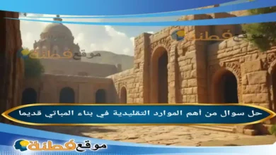 من أهم الموارد التقليدية في بناء المباتي قديما