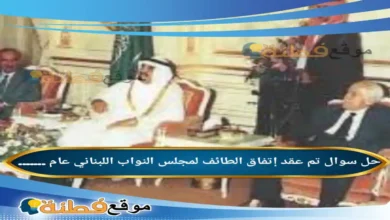 تم عقد إتفاق الطائف لمجلس النواب اللبناني عام .......