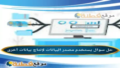 يستخدم مصدر البيانات لإنتاج بيانات أخرى