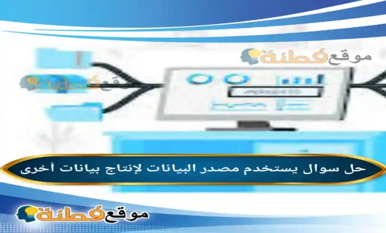 يستخدم مصدر البيانات لإنتاج بيانات أخرى
