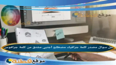مصدر كلمة جرافيك مصطلح أجنبي مشتق من كلمة جرافوس