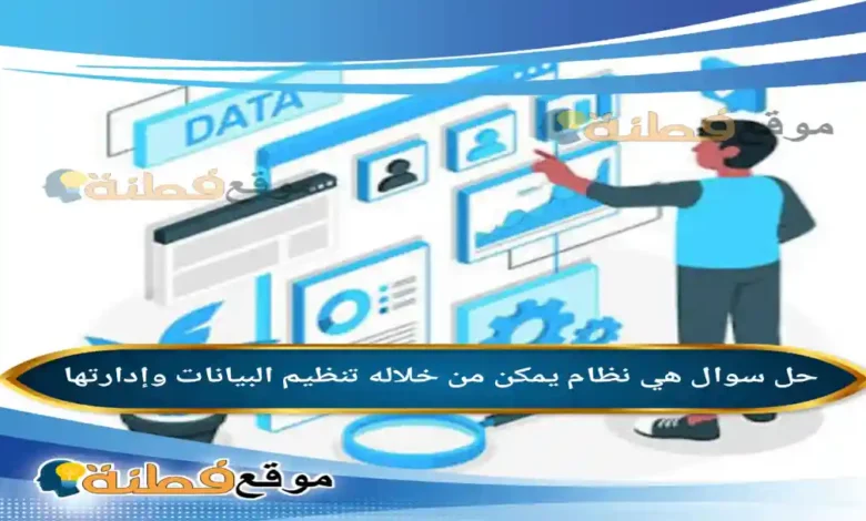 هي نظام يمكن من خلاله تنظيم البيانات وإدارتها