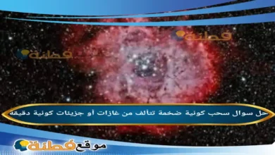 سحب كونية ضخمة تتألف من غازات أو جزيئات كونية دقيقة .