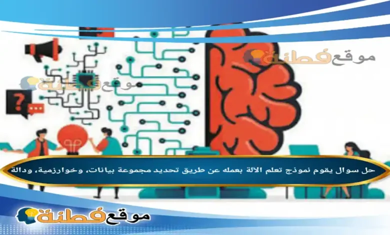 يقوم نموذج تعلم الآلة بعمله عن طريق تحديد مجموعة بيانات، وخوارزمية، ودالة.