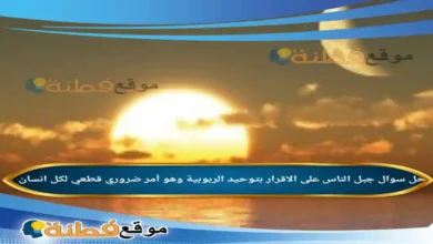 جبل الناس على الاقرار بتوحيد الربوبية وهو أمر ضروري قطعي لكل انسان.