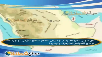 الخريطة رسم توضيحي مصغر لسطح الأرض، أو جزء منه توضح الظواهر الطبيعية، والبشرية.