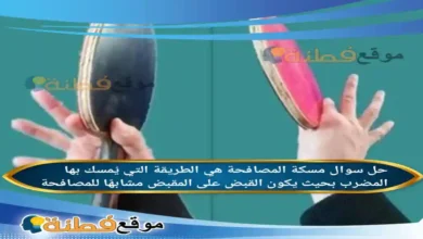 مسكة المصافحة هي الطريقة التي يُمسك بها المضرب بحيث يكون القبض على المقبض مشابهًا للمصافحة