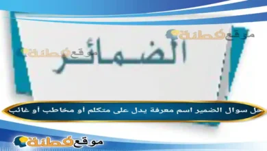 الضمير اسم معرفة يدل على متكلم أو مخاطب أو غائب