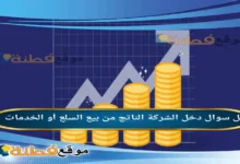 دخل الشركة الناتج من بيع السلع أو الخدمات