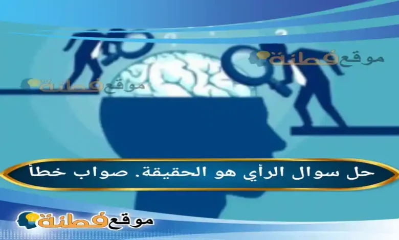 الرأي هو الحقيقة. صواب خطأ