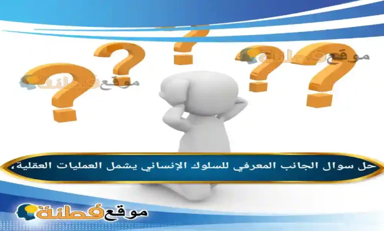 الجانب المعرفي للسلوك الإنساني يشمل العمليات العقلية،