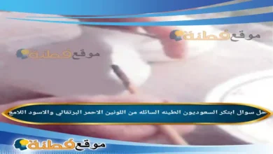 ابتكر السعوديون الطينه السائله من اللونين الاحمر البرتقالي والاسود اللامع