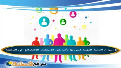 التربية المهنية ليس لها تأثير على الاستقرار الاقتصادي في المجتمع.