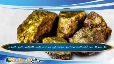 من أهم المعادن الموجودة في دول مجلس التعاون اليورانيوم .