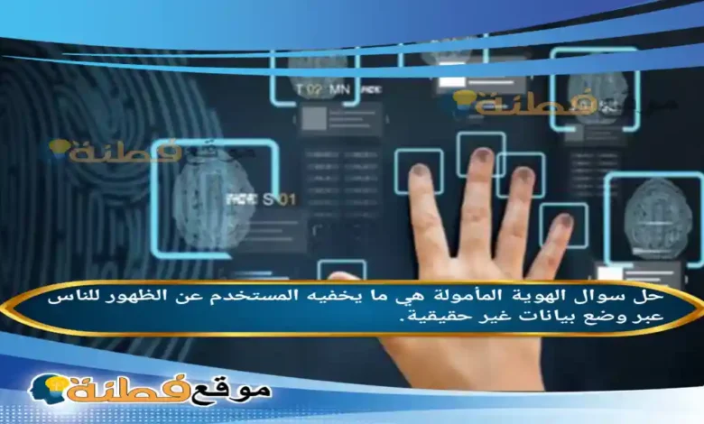 الهوية المأمولة هي ما يخفيه المستخدم عن الظهور للناس عبر وضع بيانات غير حقيقية.