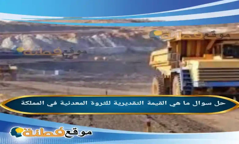 ما هي القيمة التقديرية للثروة المعدنية في المملكة