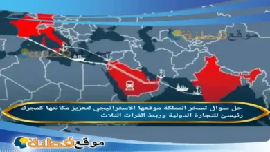 تسخر المملكة موقعها الاستراتيجي لتعزيز مكانتها كمجرك رئيسئ للتجارة الدولية وربط القرات الثلاث