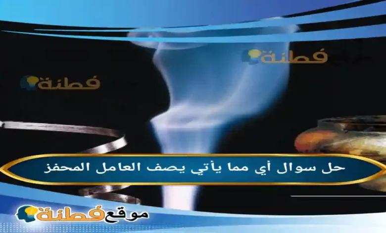 أي مما يأتي يصف العامل المحفز