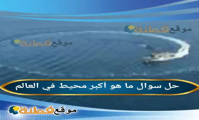 ما هو أكبر محيط في العالم