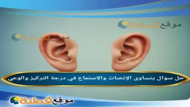 يتساوى الإنصات والاستماع في درجة التركيز والوعي