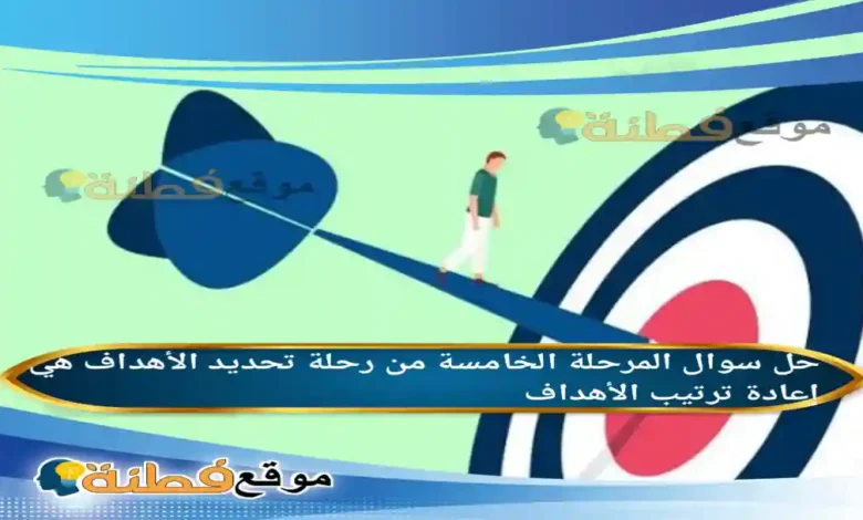 المرحلة الخامسة من رحلة تحديد الأهداف هي إعادة ترتيب الأهداف