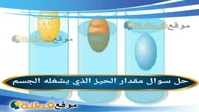 مقدار الحيز الذي يشغله الجسم