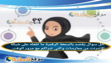 يقصد بالسمعة الرقمية ما تفعله على شبكة الإنترنت من ممارسات والتي تتراكم مع مرور الوقت.