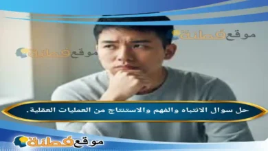 الانتباه والفهم والاستنتاج من العمليات العقلية.