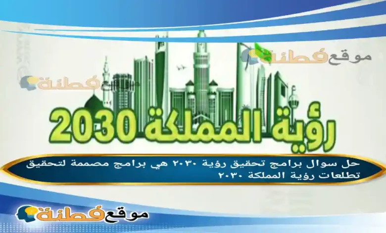 برامج تحقيق رؤية ٢٠٣٠ هي برامج مصممة لتحقيق تطلعات رؤية المملكة ٢٠٣٠