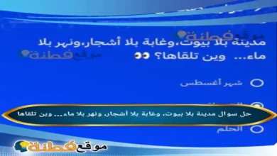 مدينة بلا بيوت، وغابة بلا أشجار، ونهر بلا ماء… وين تلقاها