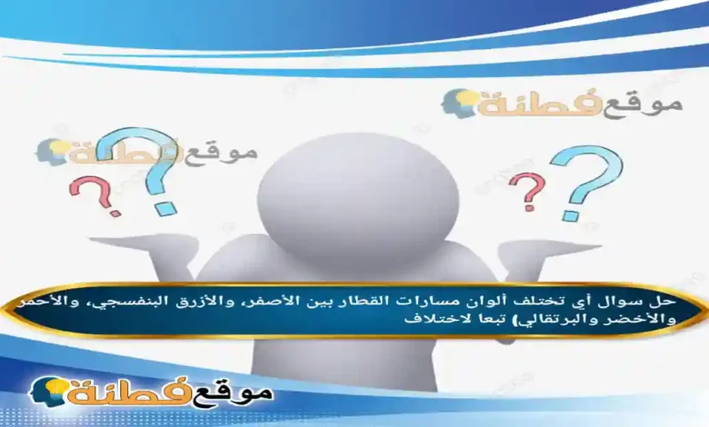 تختلف ألوان مسارات القطار بين الأصفر، والأزرق البنفسجي، والأحمر والأخضر والبرتقالي) تبعا لاختلاف