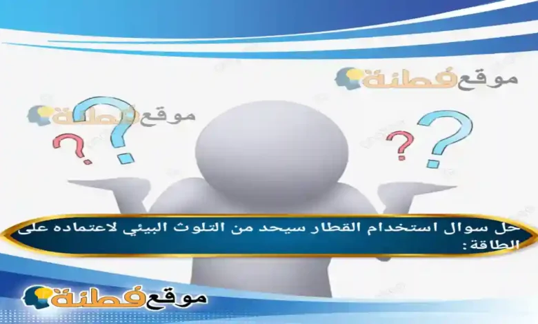 استخدام القطار سيحد من التلوث البيئي لاعتماده على الطاقة: