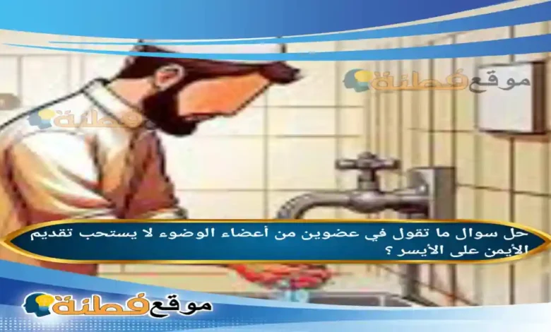 ما تقول في عضوين من أعضاء الوضوء لا يستحب تقديم الأيمن على الأيسر ؟