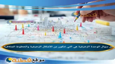 الوحدة الزخرفية هي التي تتكون من الأشكال الزخرفية والخطوط المتلاقية