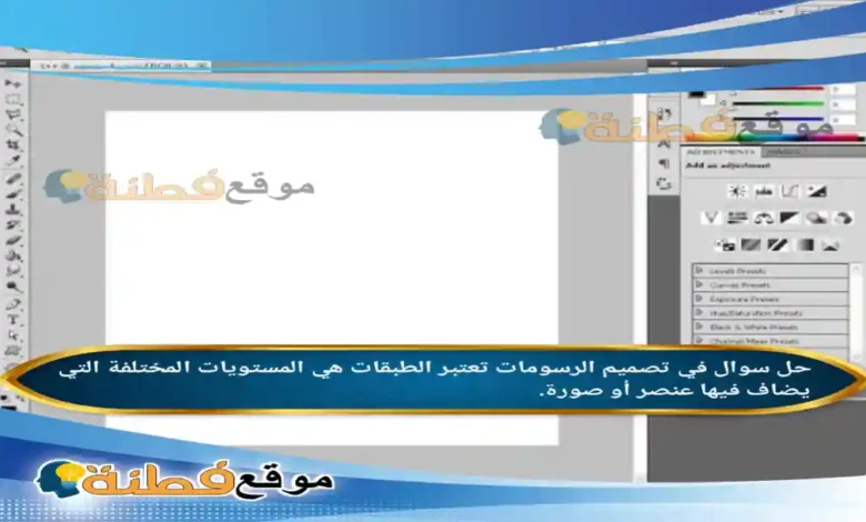 في تصميم الرسومات تعتبر الطبقات هي المستويات المختلفة التي يضاف فيها عنصر أو صورة.