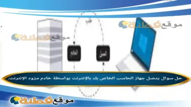 يتصل جهاز الحاسب الخاص بك بالإنترنت بواسطة خادم مزود الإنترنت.