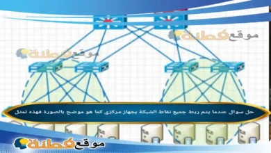 عندما يتم ربط جميع نقاط الشبكة بجهاز مركزي كما هو موضح بالصورة فهذه تمثل